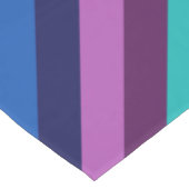 Blauwe Paarse Blauwgroen strepen Medium Tafelloper (Hoek)