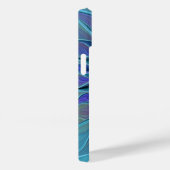 Blauwe Paarse bloem Abstracte fractale kunst Case-Mate iPhone Case (Achterkant / Rechts)