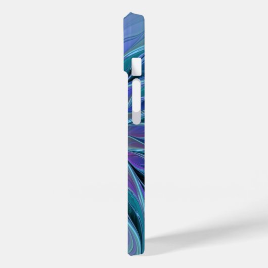 Blauwe Paarse bloem Abstracte fractale kunst Case-Mate iPhone Case (Achterkant / Links)