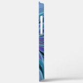 Blauwe Paarse bloem Abstracte fractale kunst Case-Mate iPhone Case (Achterkant / Links)