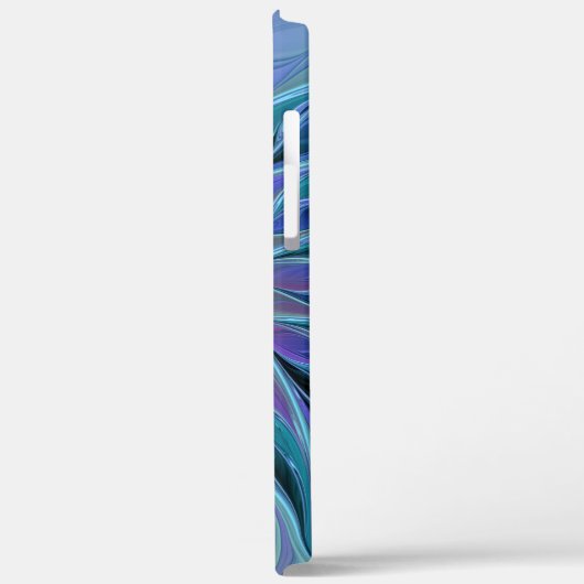 Blauwe Paarse bloem Abstracte fractale kunst Case-Mate iPhone Case (Achterkant / Links)