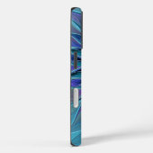 Blauwe Paarse bloem Abstracte fractale kunst Case-Mate iPhone Case (Achterkant / Rechts)