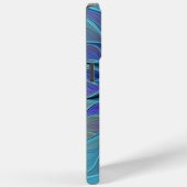 Blauwe Paarse bloem Abstracte fractale kunst Case-Mate iPhone Case (Achterkant / Rechts)