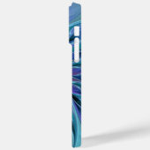 Blauwe Paarse bloem Abstracte fractale kunst Case-Mate iPhone Case (Achterkant / Links)