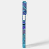 Blauwe Paarse bloem Abstracte fractale kunst Case-Mate iPhone Case (Achterkant / Rechts)