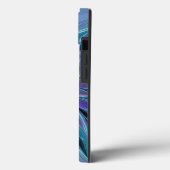 Blauwe Paarse bloem Abstracte fractale kunst Case-Mate iPhone Case (Achterkant / Links)