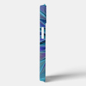 Blauwe Paarse bloem Abstracte fractale kunst Case-Mate iPhone Case (Achterkant / Rechts)