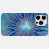 Blauwe Paarse bloem Abstracte fractale kunst Case-Mate iPhone Case (Achterkant (horizontaal))