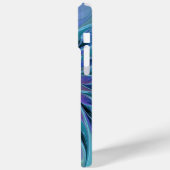 Blauwe Paarse bloem Abstracte fractale kunst Case-Mate iPhone Case (Achterkant / Links)