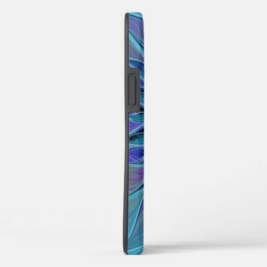 Blauwe Paarse bloem Abstracte fractale kunst Case-Mate iPhone Case (Achterkant / Rechts)