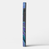 Blauwe Paarse bloem Abstracte fractale kunst Case-Mate iPhone Case (Achterkant / Links)