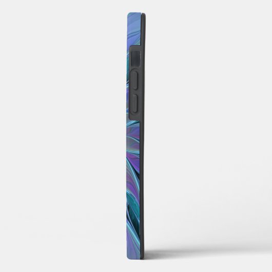 Blauwe Paarse bloem Abstracte fractale kunst Case-Mate iPhone Case (Achterkant / Links)