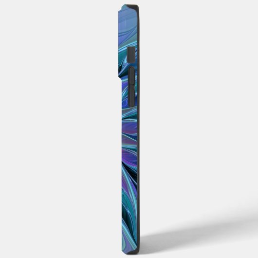 Blauwe Paarse bloem Abstracte fractale kunst Case-Mate iPhone Case (Achterkant / Links)