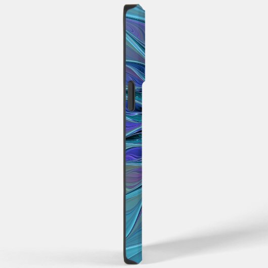 Blauwe Paarse bloem Abstracte fractale kunst Case-Mate iPhone Case (Achterkant / Rechts)