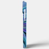 Blauwe Paarse bloem Abstracte fractale kunst Case-Mate iPhone Case (Achterkant / Links)