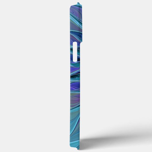 Blauwe Paarse bloem Abstracte fractale kunst Case-Mate iPhone Case (Achterkant / Rechts)