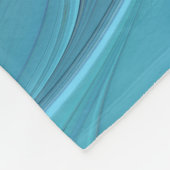 Blauwe Paarse bloem Abstracte fractale kunst Fleece Deken (Hoek)