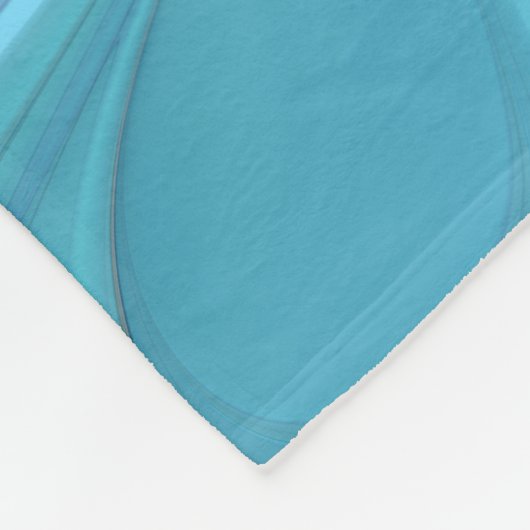 Blauwe Paarse bloem Abstracte fractale kunst Fleece Deken (Hoek)