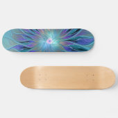 Blauwe Paarse bloem Abstracte fractale kunst Persoonlijk Skateboard (Horizontaal)