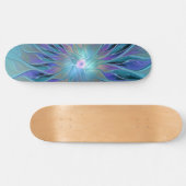 Blauwe Paarse bloem Abstracte fractale kunst Persoonlijk Skateboard (Horizontaal)