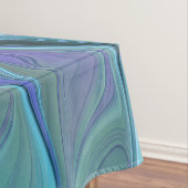 Blauwe Paarse bloem Abstracte fractale kunst Tafelkleed (Voorbeeld)