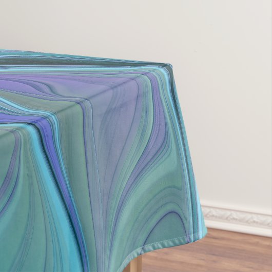 Blauwe Paarse bloem Abstracte fractale kunst Tafelkleed (Voorbeeld)