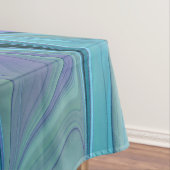 Blauwe Paarse bloem Abstracte fractale kunst Tafelkleed (Voorbeeld)