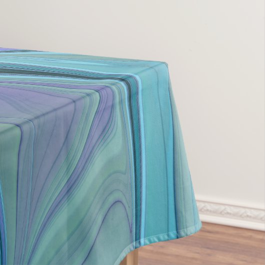 Blauwe Paarse bloem Abstracte fractale kunst Tafelkleed (Voorbeeld)