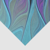 Blauwe Paarse bloem Abstracte fractale kunst Tissuepapier (Detail)