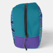 Blauwe Paarse bloem Abstracte fractale kunst Toilettasje (Rechts)