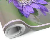 blauwe paarse bloem cadeaupapier (Rol Hoek)