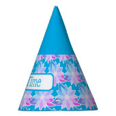 Blauwe Paarse Bloem Feesttijd Feesthoedjes (Rechts)