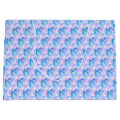  Blauwe Paarse Bloem Groot Cadeauzakje (Voorkant)