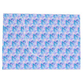  Blauwe Paarse Bloem Groot Cadeauzakje (Achterkant)