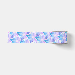  Blauwe Paarse Bloem Grosgrain Lint