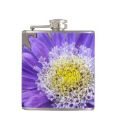 blauwe paarse bloem heupfles (Voorkant)