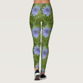 Blauwe paarse bloemen Elegant Floral Leggings (Achterkant)