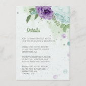 blauwe paarse bloemen groen botanisch informatiekaartje (Voorkant)