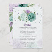 blauwe paarse bloemen groen botanisch informatiekaartje (Voorkant / Achterkant)