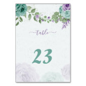 blauwe paarse bloemen groen botanisch kaart (Achterkant)