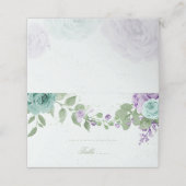 blauwe paarse bloemen groen botanisch plaatskaartje (Buitenkant ongevouwen)