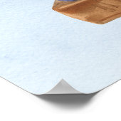 Blauwe Paarse Boeken en Bloemen Wandkunst Poster (Hoek)