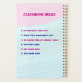 Blauwe Paarse Cloud Teacher Agenda Planner (Achterkant)