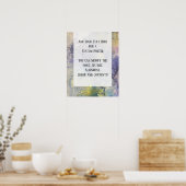 Blauwe, Paarse en Gold Abstracte alcoholinkt DIY Poster (Keuken)