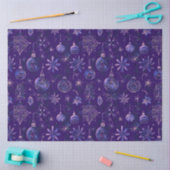 Blauwe Paarse en gouden kerstversiering Tissuepapier (Craft)