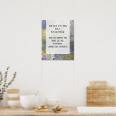 Blauwe, Paarse en goudkleurige alcoholinkt Poster (Keuken)