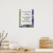 Blauwe, Paarse en goudkleurige alcoholinkt Poster (Keuken)