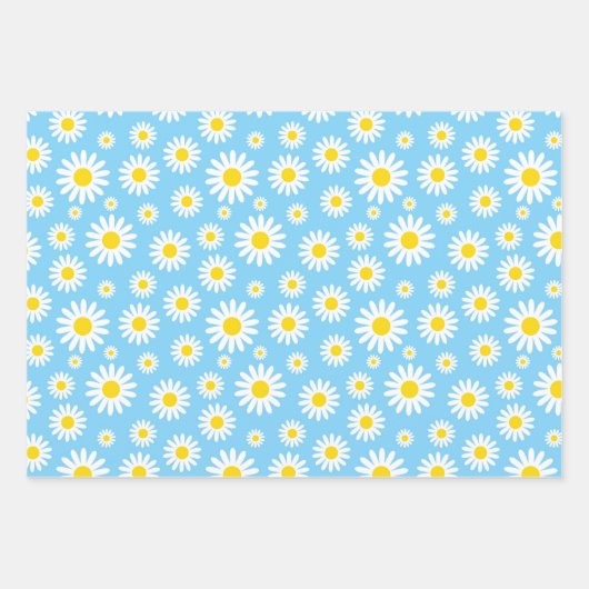 Blauwe, Paarse en groene gemengde lentedagen Inpakpapier Vel (Voorkant)