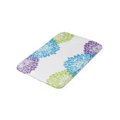 Blauwe, Paarse en kalkgroene tandwielen Badmat (Gekanteld)