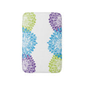 Blauwe, Paarse en kalkgroene tandwielen Badmat (Voorkant Verticaal)